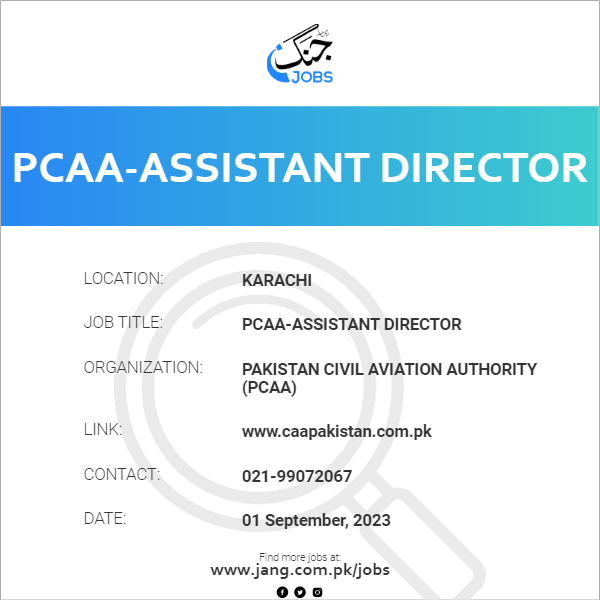 PCAA-Assistant Director