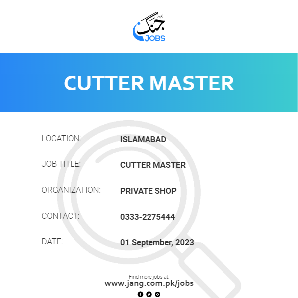 Cutter Master