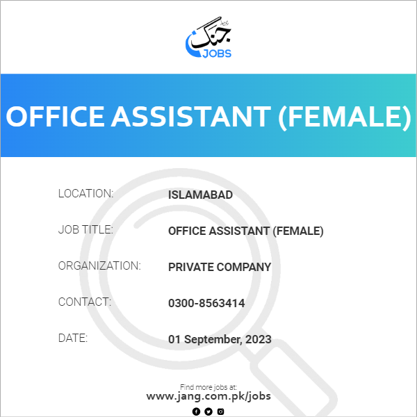 Office Assistant (Female)