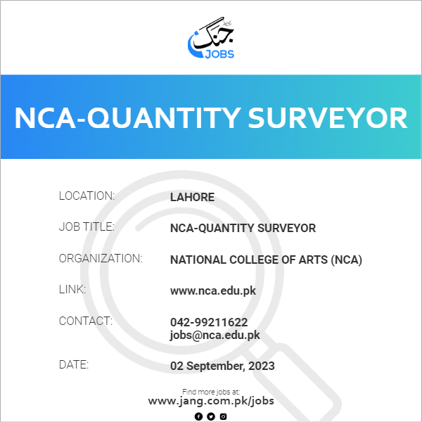 NCA-Quantity Surveyor