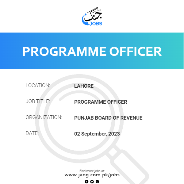 Programme Officer