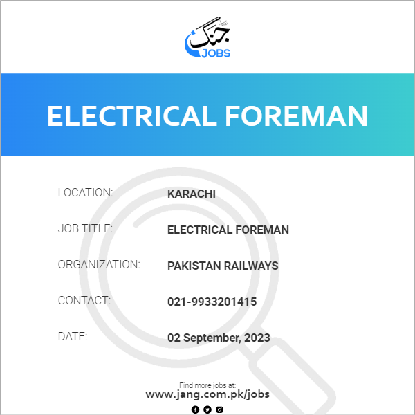 Electrical Foreman