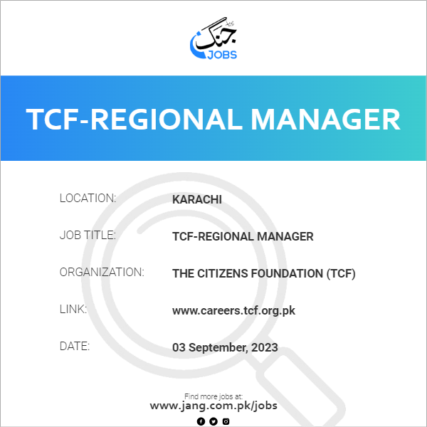 TCF-Regional Manager