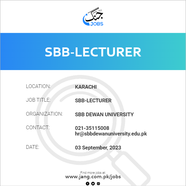 SBB-Lecturer