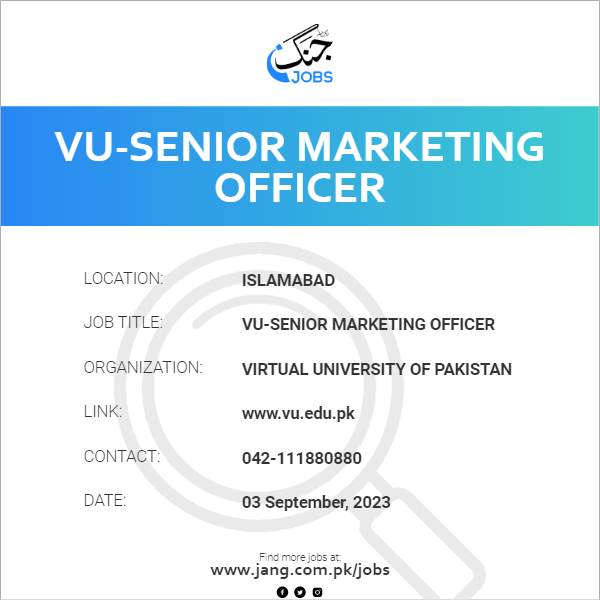 VU-Senior Marketing Officer