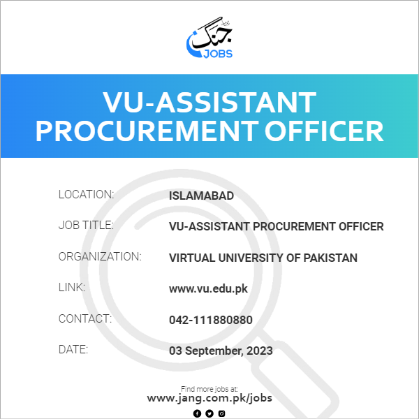 VU-Assistant Procurement Officer