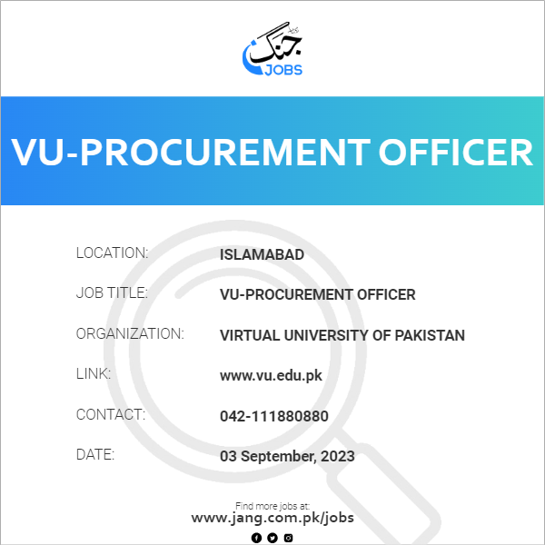 VU-Procurement Officer