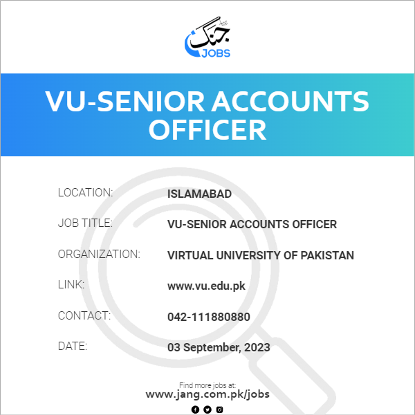 VU-Senior Accounts Officer