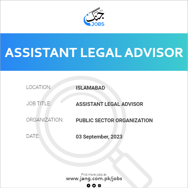 Assistant Legal Advisor