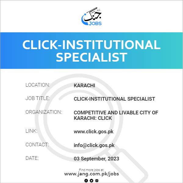 CLICK-Institutional Specialist