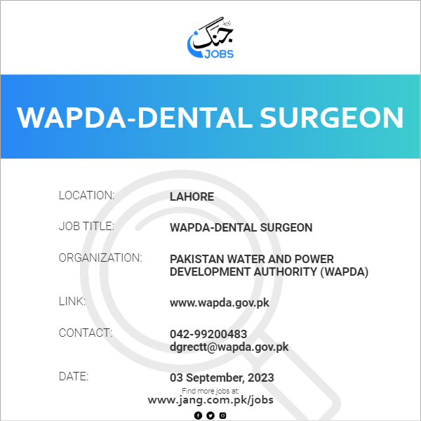 WAPDA-Dental Surgeon