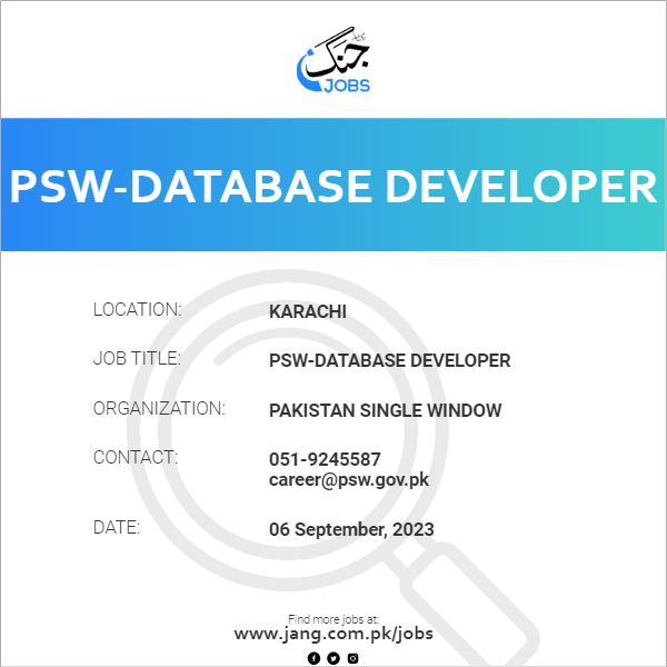 PSW-Database Developer