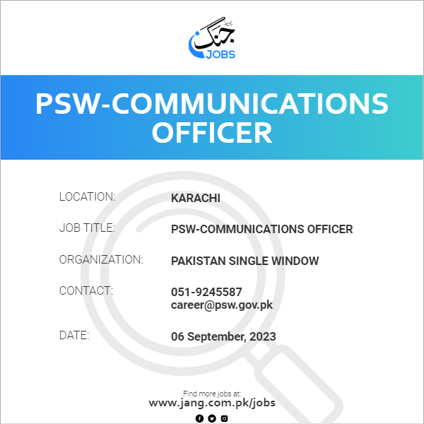 PSW-Communications Officer