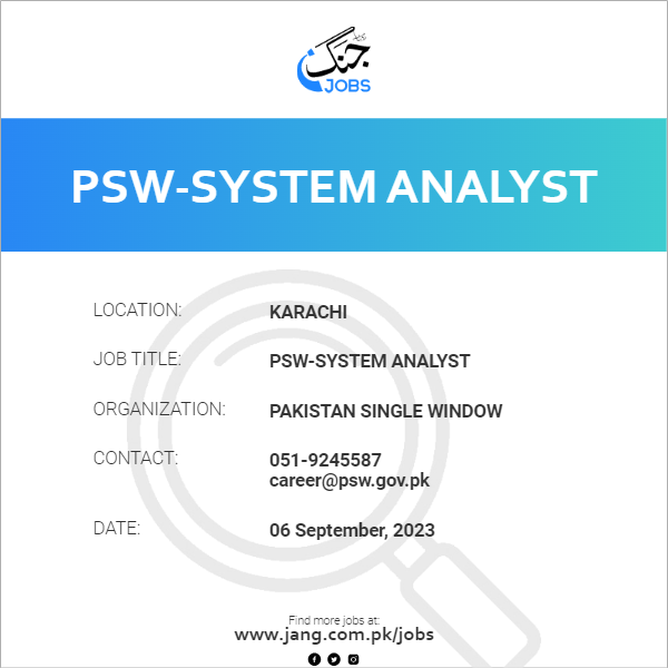 PSW-System Analyst