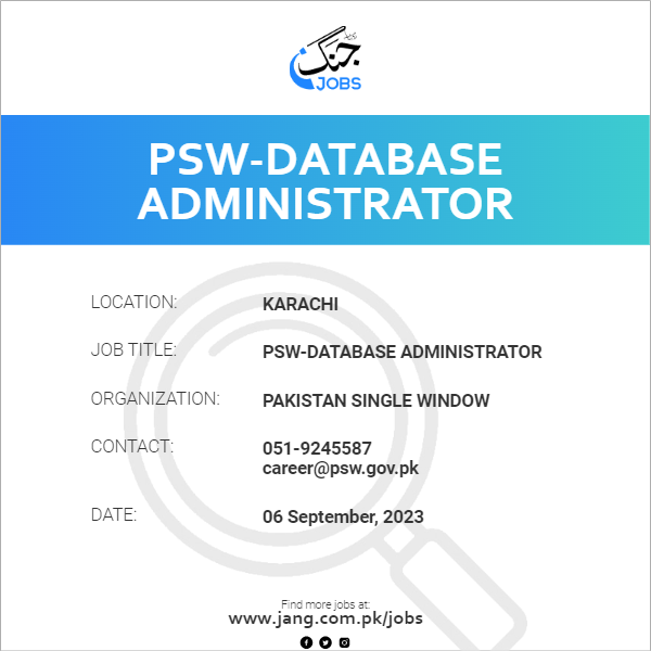 PSW-Database Administrator