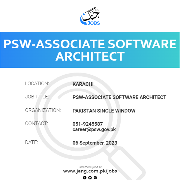 PSW-Associate Software Architect