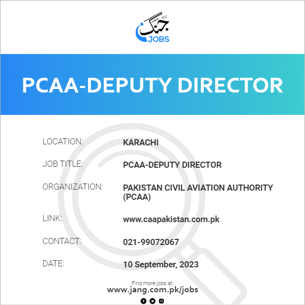 PCAA-Deputy Director