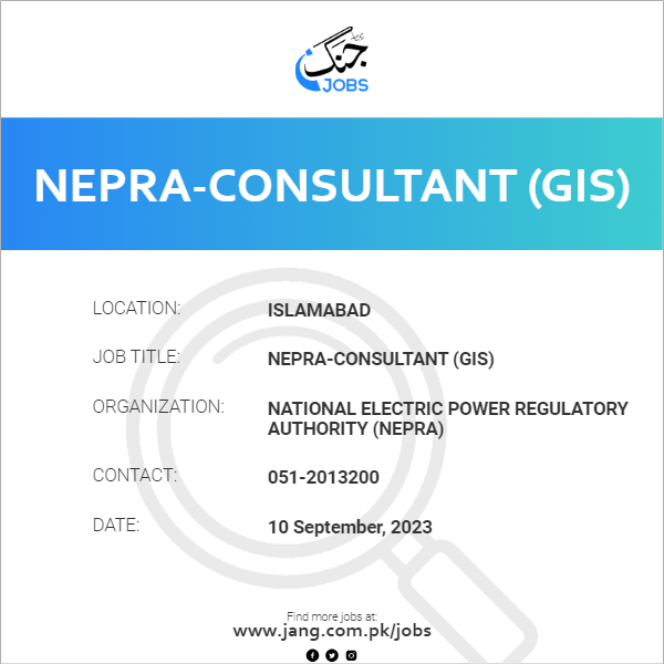 NEPRA-Consultant (GIS)