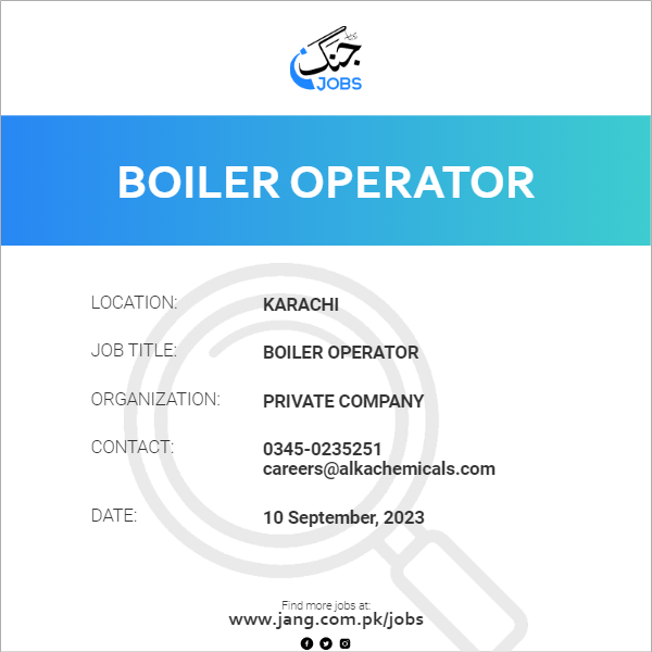 Boiler Operator