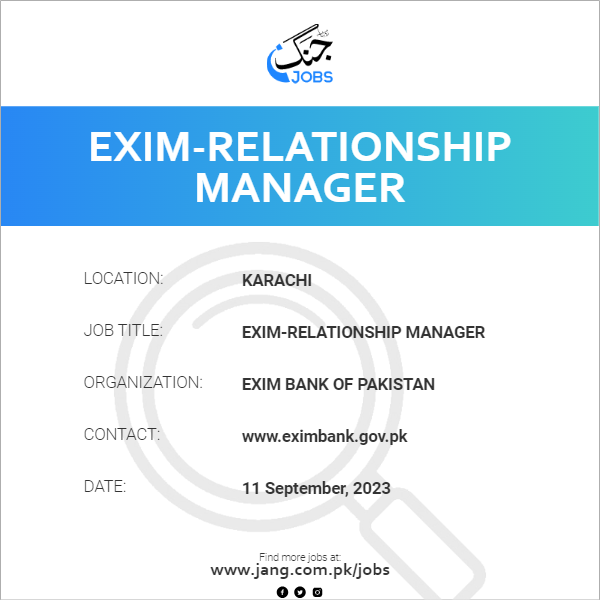 EXIM-Relationship Manager