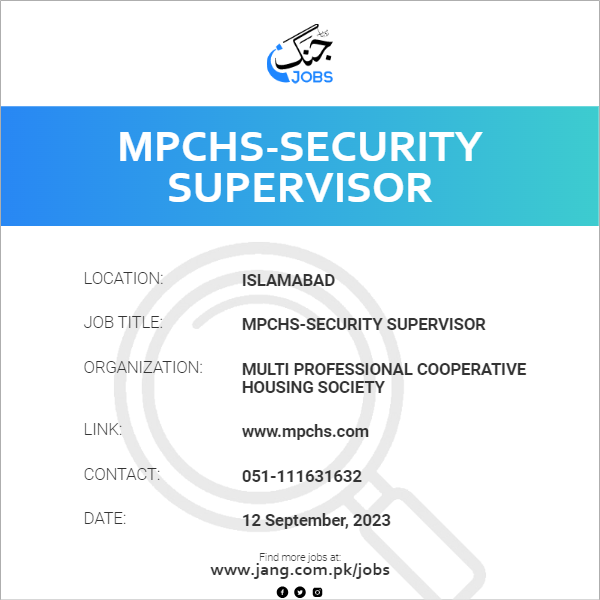 MPCHS-Security Supervisor