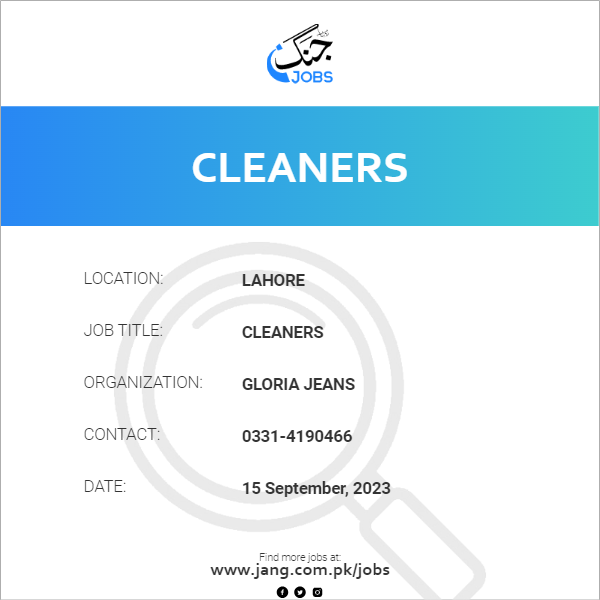 Cleaners