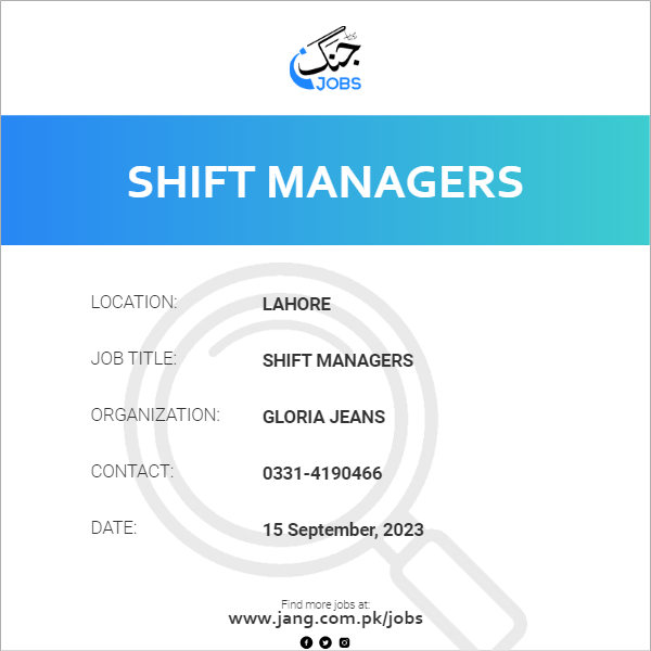 Shift Managers
