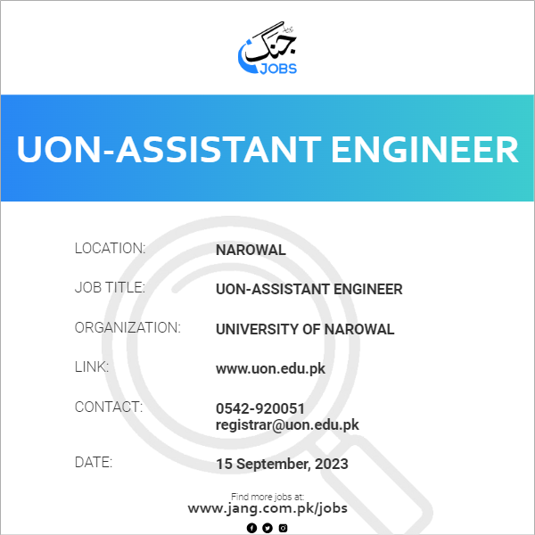 UON-Assistant Engineer