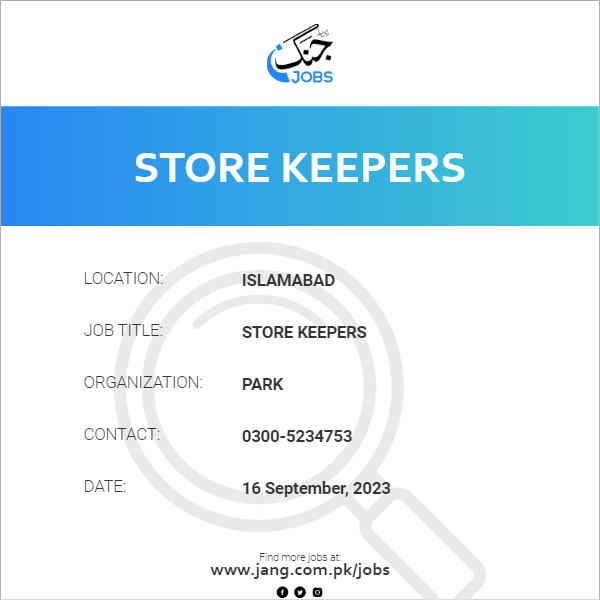 Store Keepers