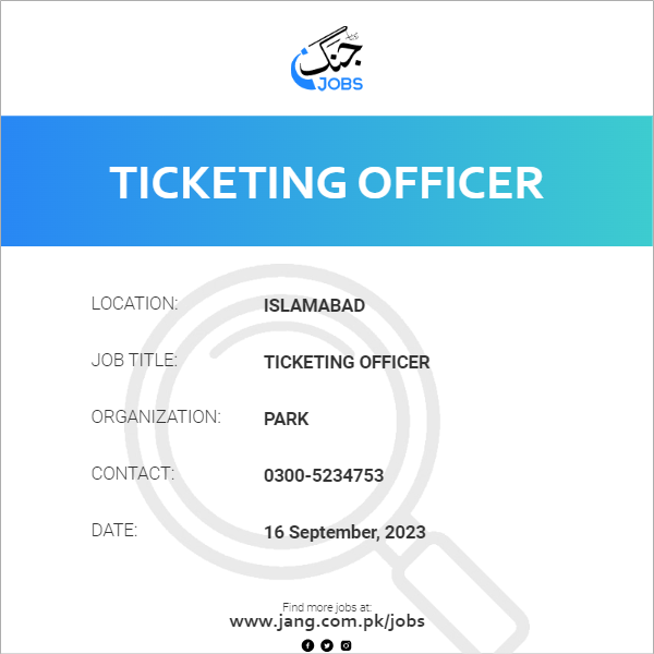 Ticketing Officer