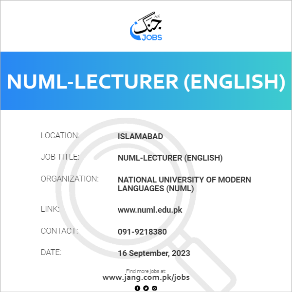 NUML-Lecturer (English)