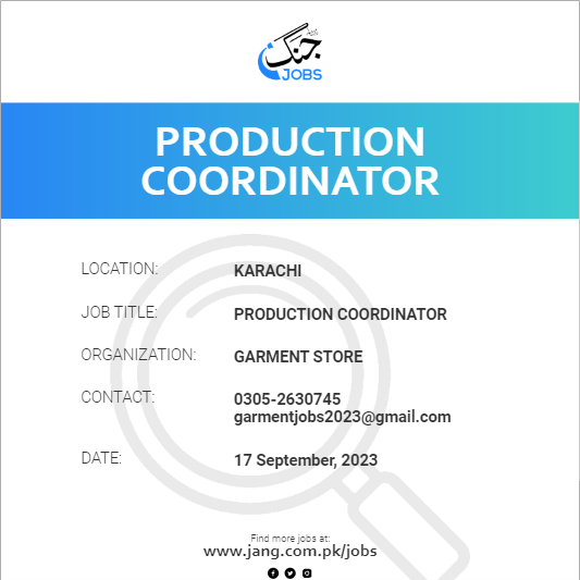 Production Coordinator