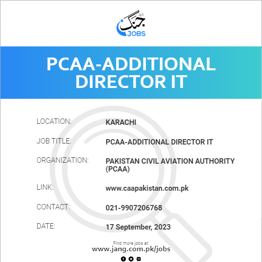 PCAA-Additional Director IT