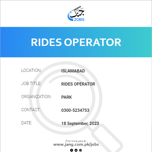 Rides Operator