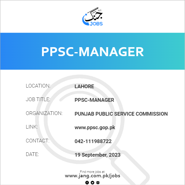 PPSC-Manager