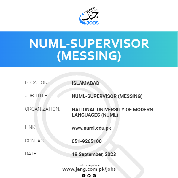NUML-Supervisor (Messing)