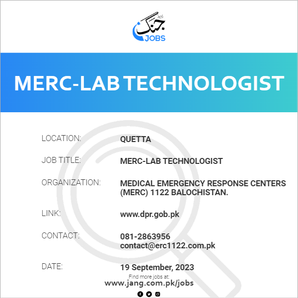 MERC-Lab Technologist