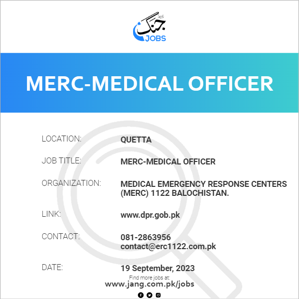 MERC-Medical Officer