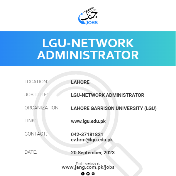 LGU-Network Administrator