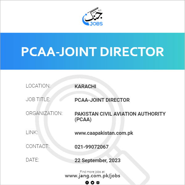 PCAA-Joint Director