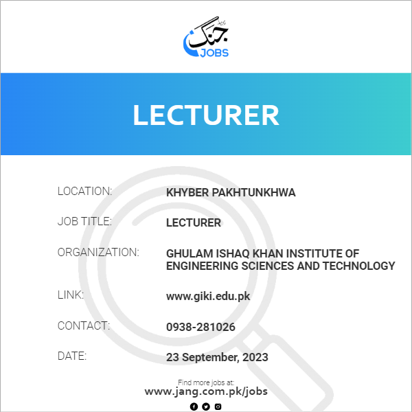 Lecturer