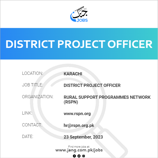 District Project Officer