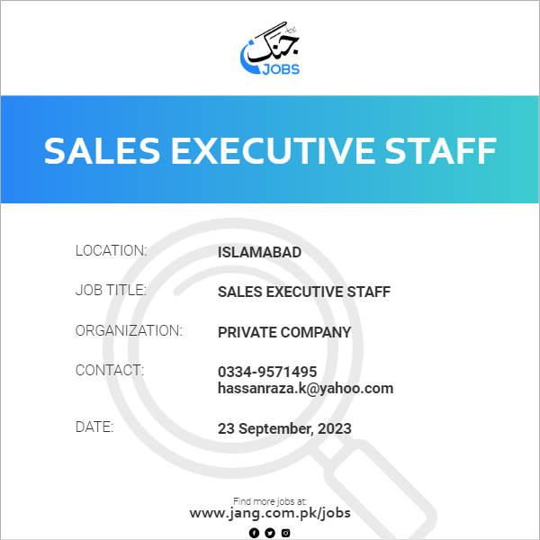 Sales Executive Staff