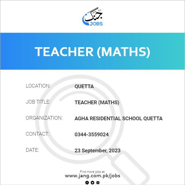 Teacher (Maths)