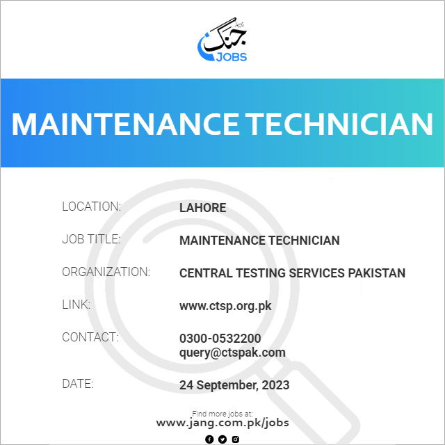 Maintenance Technician