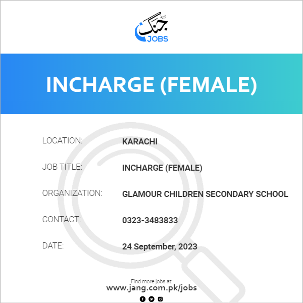 Incharge (Female)