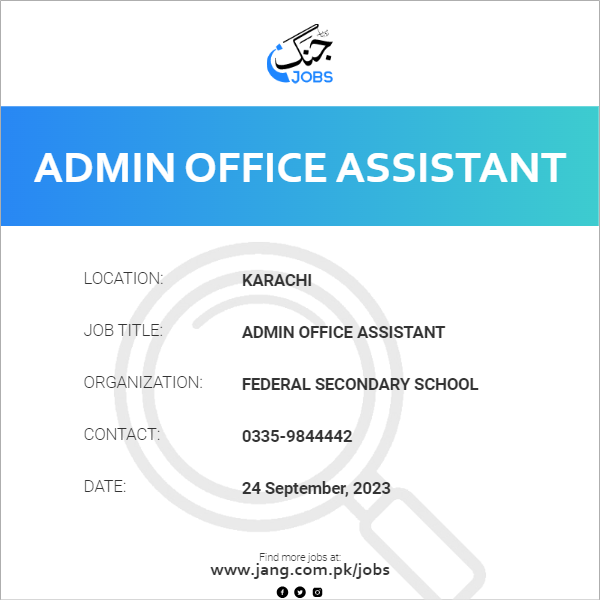 Admin Office Assistant