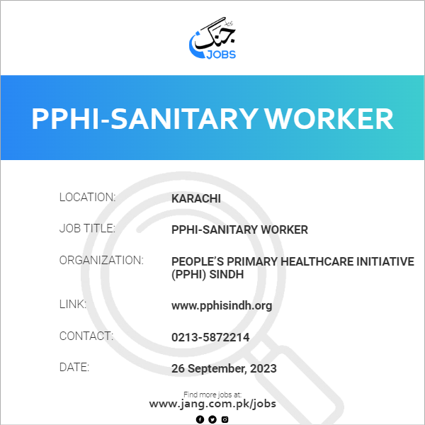 PPHI-Sanitary Worker
