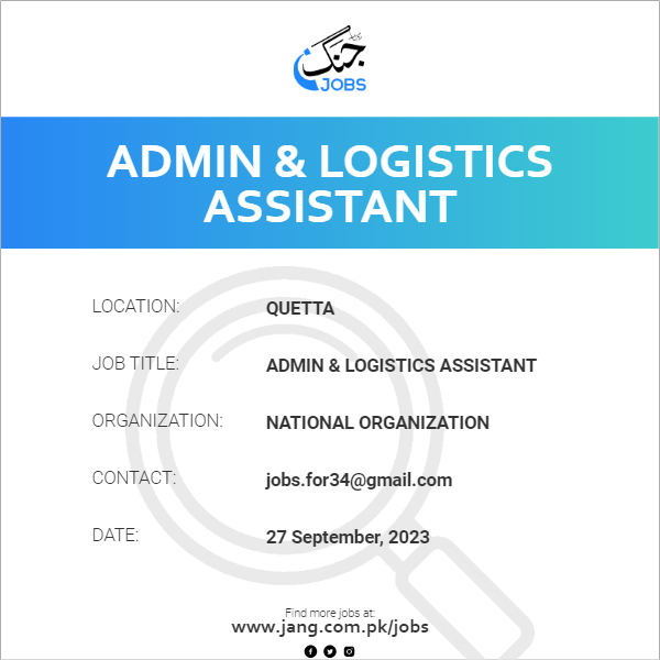 Admin & Logistics Assistant