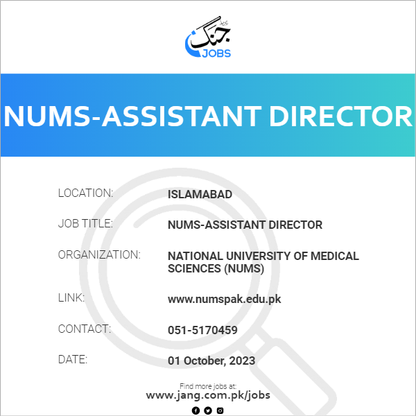NUMS-Assistant Director